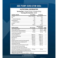 ABE PUMP - Zero Stim Pre-Workout (500G)