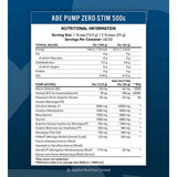 ABE PUMP - Zero Stim Pre-Workout (500G)