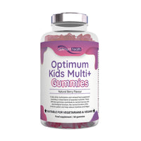 Optimum Kids Multi+ Gummies bottle – vegan berry flavour children’s multivitamin