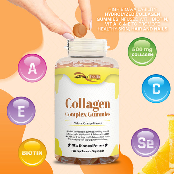Mulittea Collagen Gummies For Hair, Skin & Nails – 2000mg With Biotin, Vitamins C & E – 60 Fruit Gummies