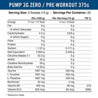 Pump 3G Caffeine-Free Pre Workout (UK)